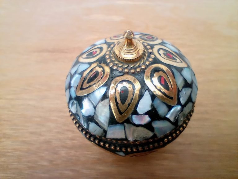 Pill Box with White Inlay - £6