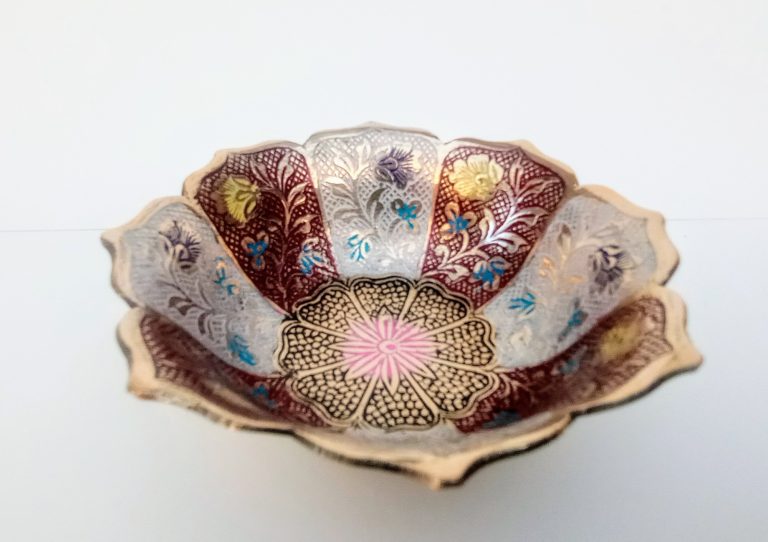 Small Metal Flower Bowl - £10