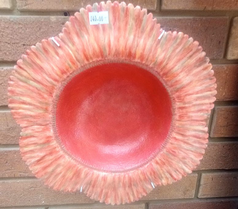 Orange flower bowl