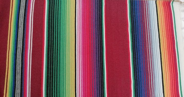 Mexican burgundy table runner £10