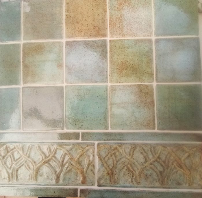 Tile board with samples