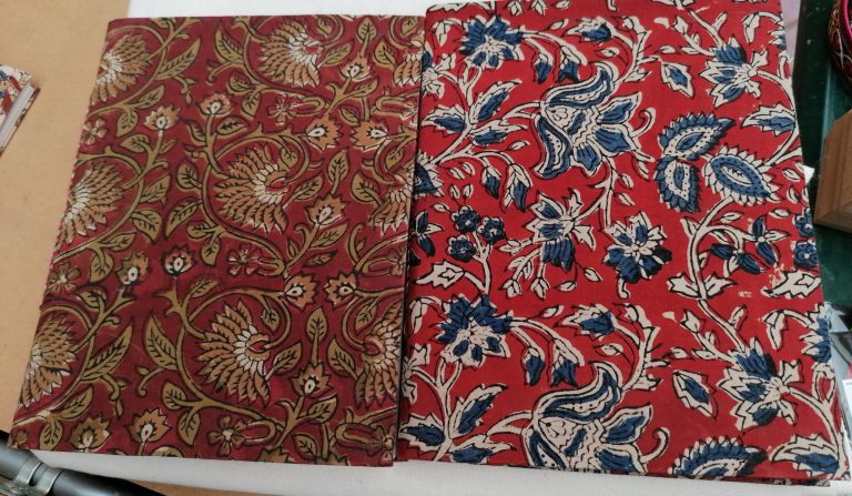 Notebooks covered woth Kalamkari fabric