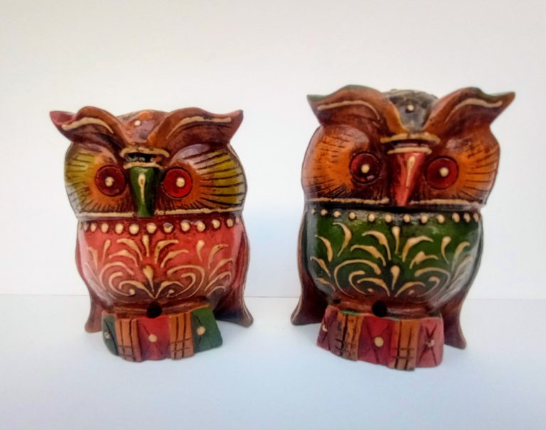 Painted Wooden Owls - £15 each