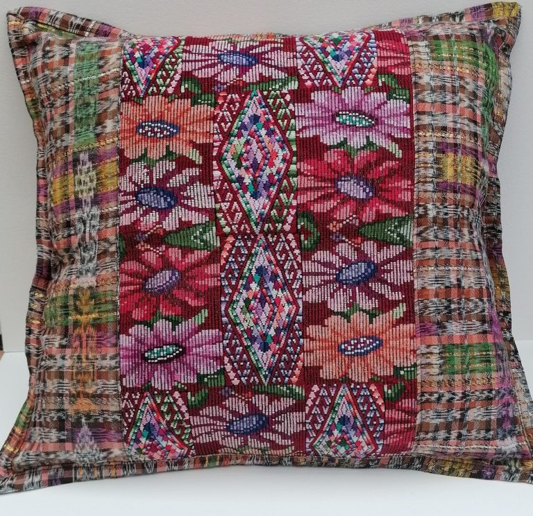 Large Huipil cushion - £60 Huipil upcycled cushion. 50 cm