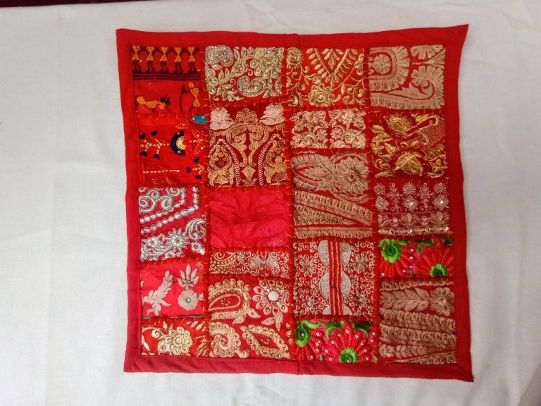 Red Patchwork Cushion Cover - £15 Red Patchwork Cushion Cover