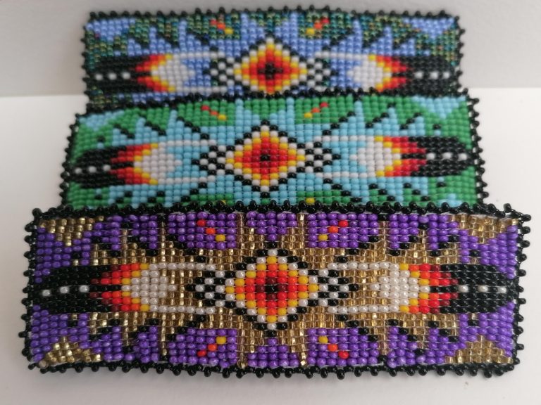 3 beaded multi coloured hair clips from Guatemala - £12 each 3 beaded multi coloured hair clips