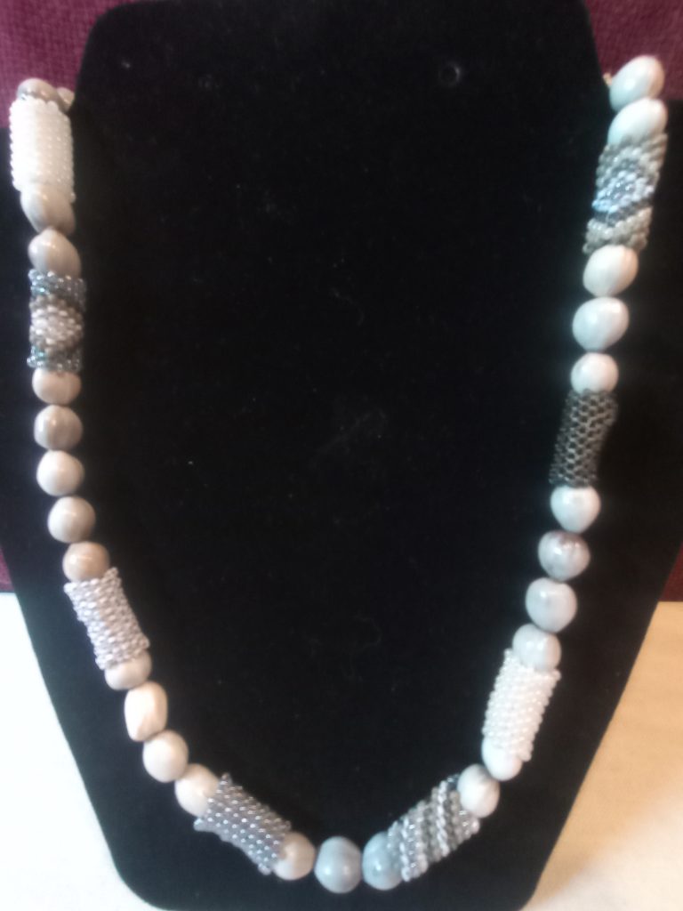 Beaded South African Necklace - Grey - £22 Beaded South African Necklace - Grey