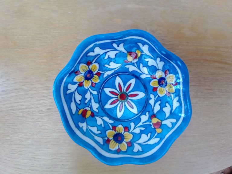 Light Blue Dish With Ripple Edge - £12 Light Blue Dish With Ripple Edge