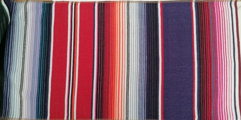 Mexican purple table runner