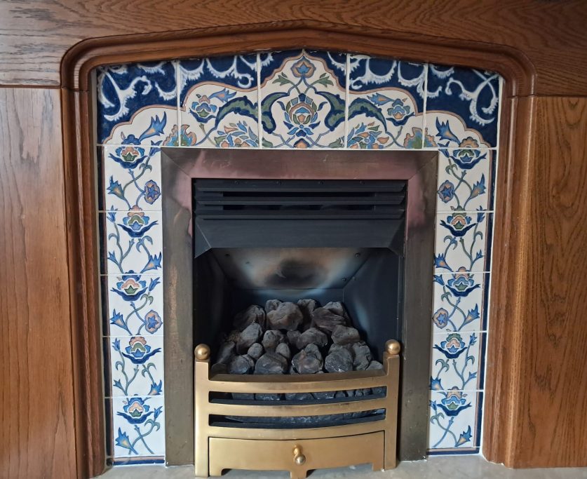 Victorian vibes fireplace tiles