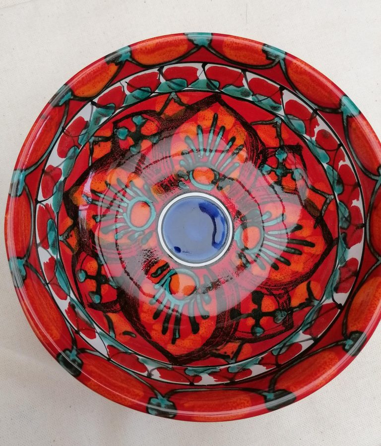 Sicilian red glazed small bowl - £20